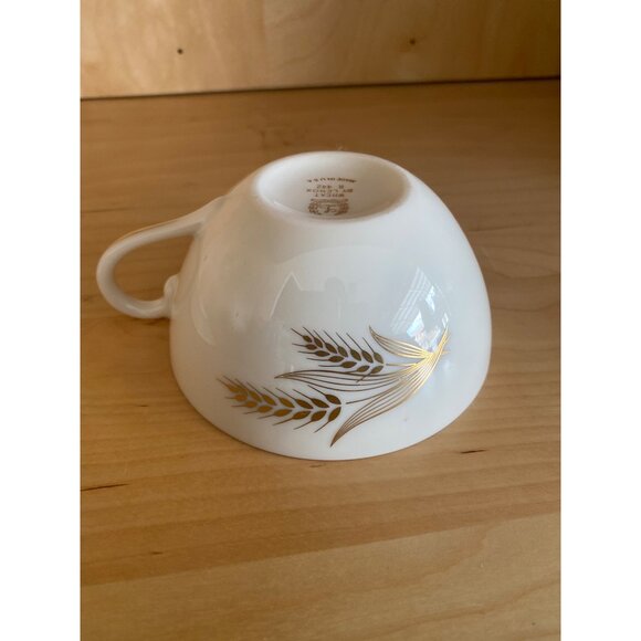 Lenox Wheat Cup & Saucer Set – Mid-Century 1950s–60s Ivory China 24K Gold Trim U - Picture 9 of 11